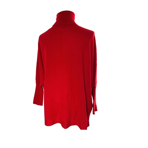 Quiet Luxury Cashmere Turtleneck Sweater Red Soft Knit Peck & Peck Women S/M - Picture 2 of 11